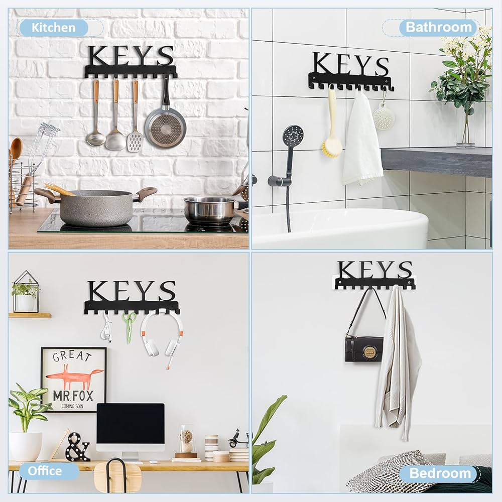 Amazon.com: RELBRO Key Holder Wall Mount, Metal Adhesive Key